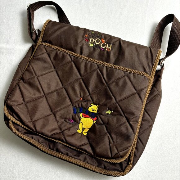 Winnie the Pooh Brown Crossbody Tote Bag, Disney Character Bag - Picture 1 of 9